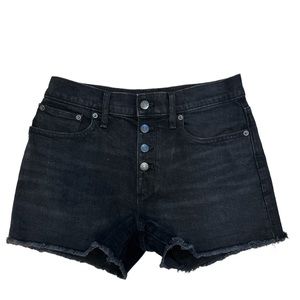 Vintage J CREW Black Distressed Denim Shorts